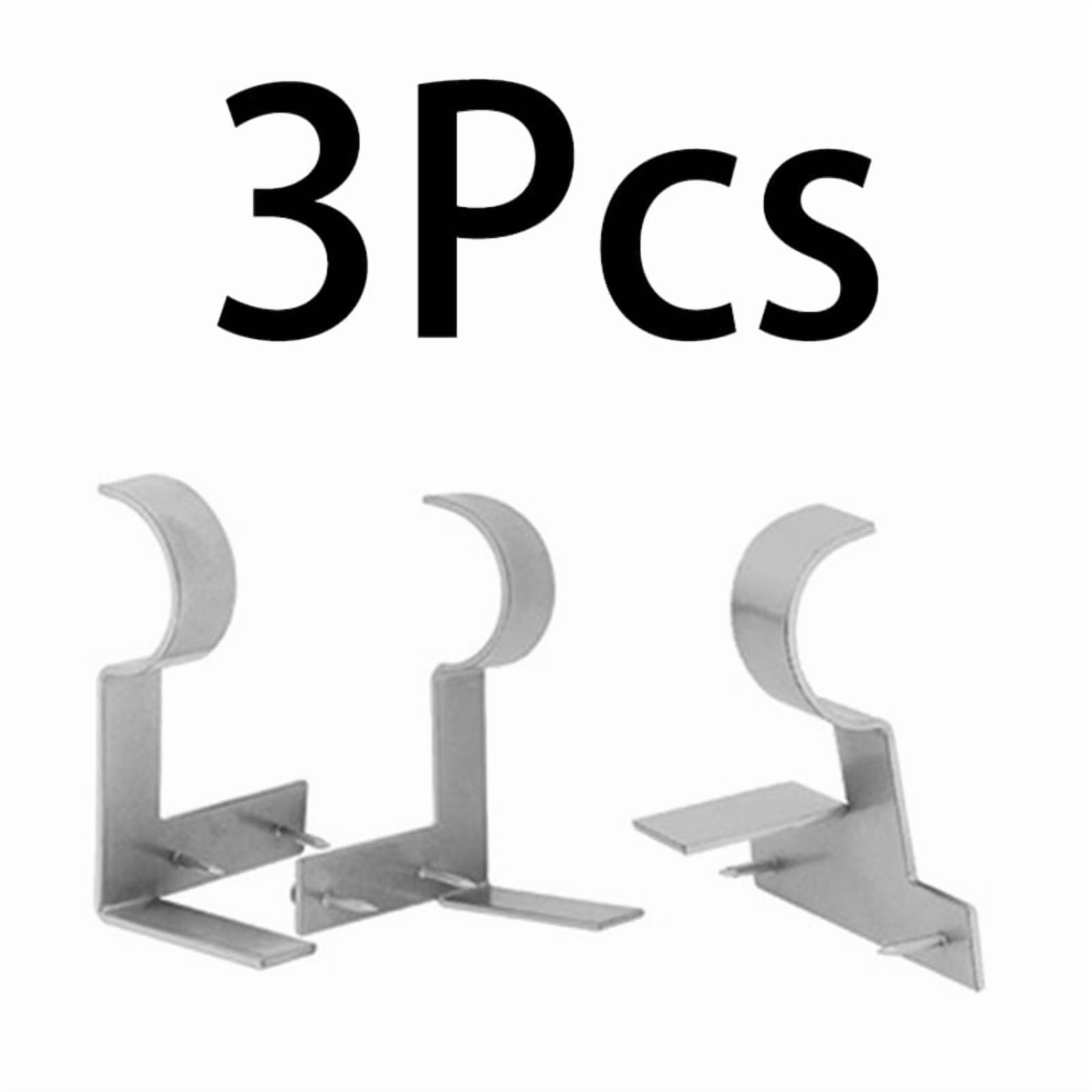 3 Pcs Curtain Rod Brackets, NO Drill, NO Screw, Quick Hang Curtain