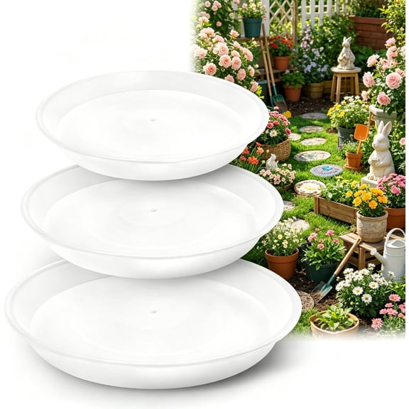 3 Pcs DIY Concrete Stepping Stone Mold, Round Paver Molds for Concrete,10"/11.8"/12.6" Reusable Concrete Mold for Casting Garden, Landscaping and Walkway Decor
