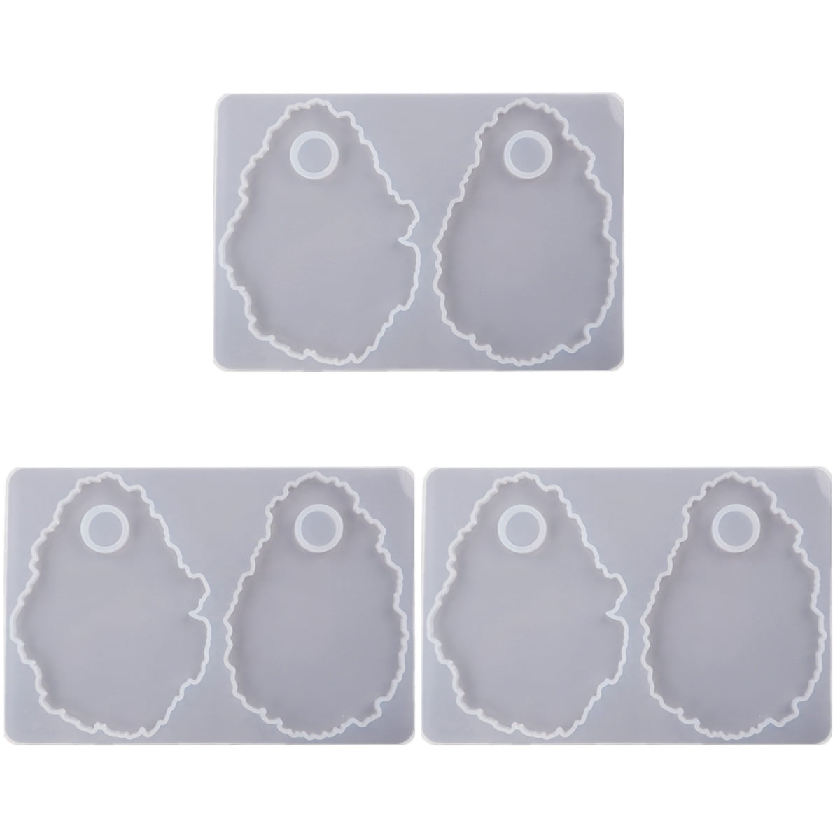 3 Pcs DIY Glue Mold Tool Universal Tray Shaped Resin Epoxy Silicone Molds Trinket Edible