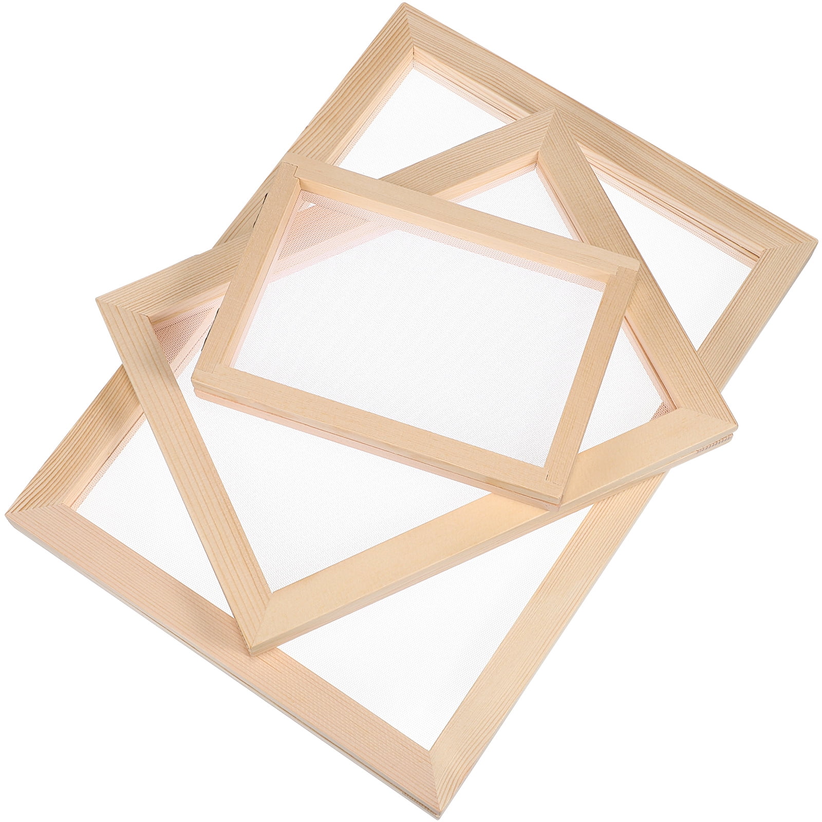 3 Pcs DIY Paper Crafts Double Layer Frame Frames Wooden Mould and