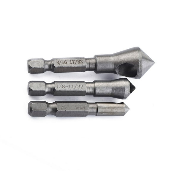 3 Pcs Deburring Tool Chamfer Tool Countersink Drill Bit Deburring Drills Deburring Bit