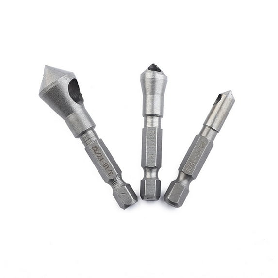 3 Pcs Deburring Tool Countersink Drill Bit Deburring Drills Chamfer ...