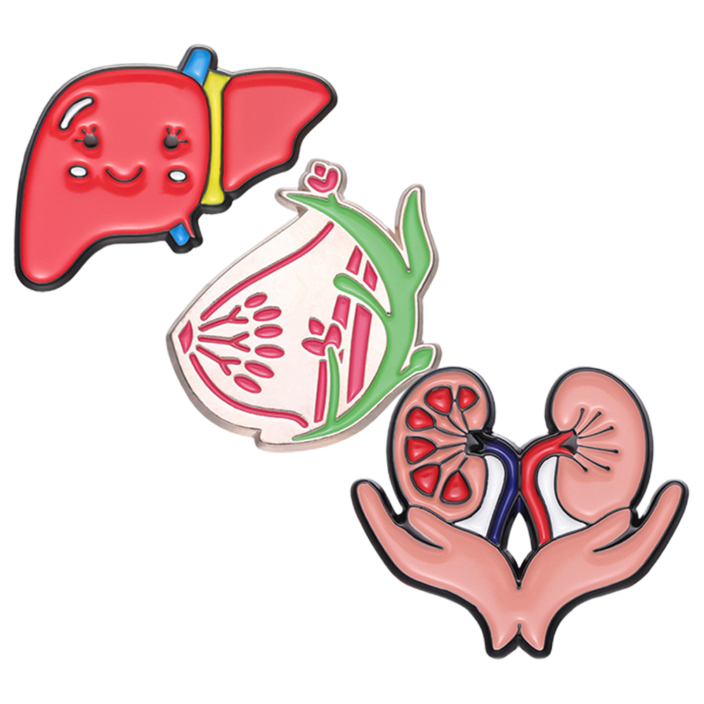 3 Pcs Decorative Pins Heartshaped Accessories Backpack Child Nurse