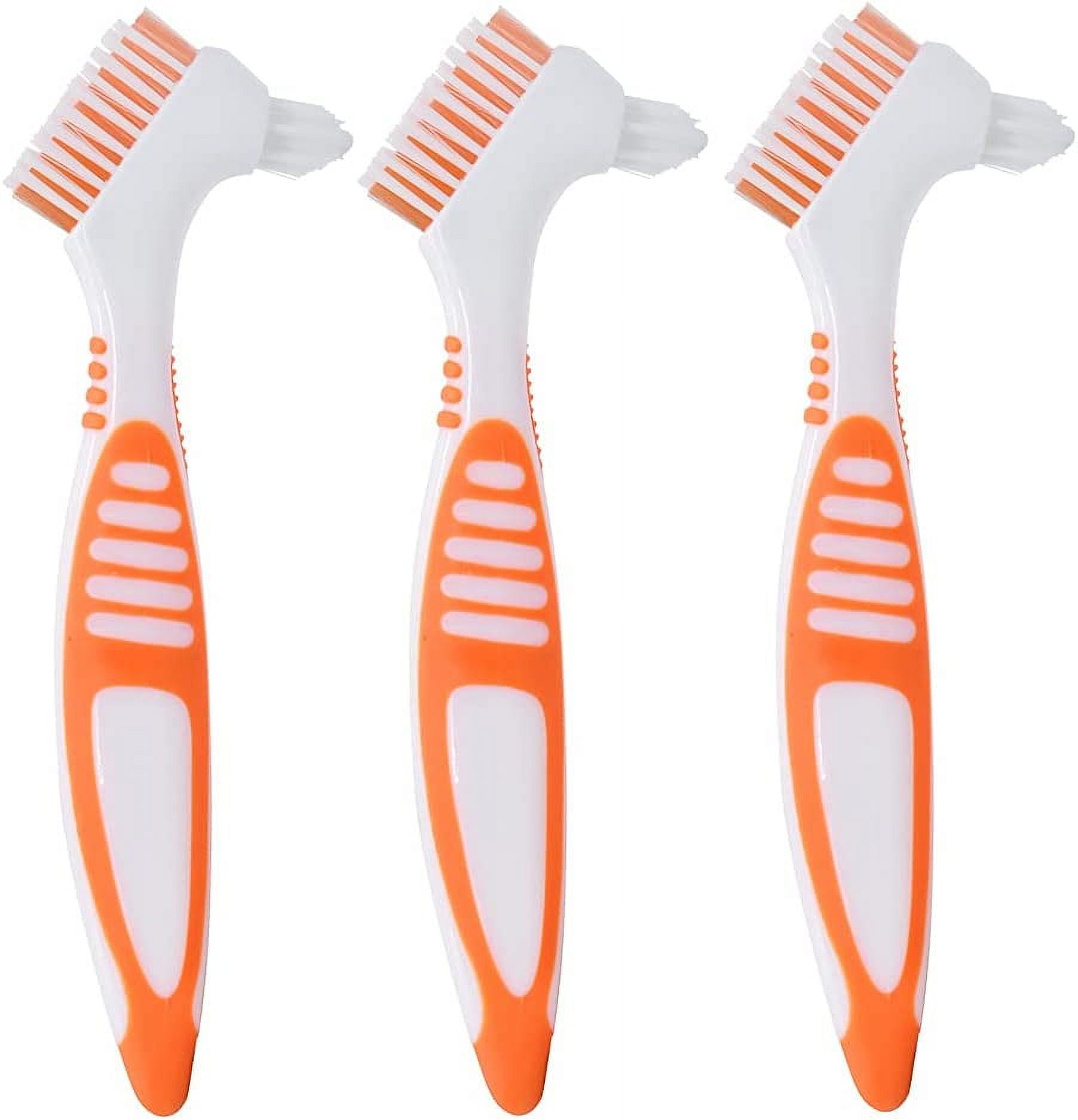 3 Pcs Denture Cleaning Brush Set for Denture Care,Denture Cleanser Tool