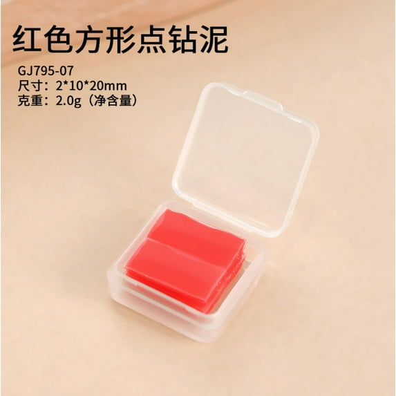 3 Pcs Diamond Art Wax Refills for Diamond Art Pen with Storage Box, Replacement Refillable Wax Pen, Red Glue Clay Diamond Art Paint Wax Refills for Rhinestone Tool DIY Crafts (Large)