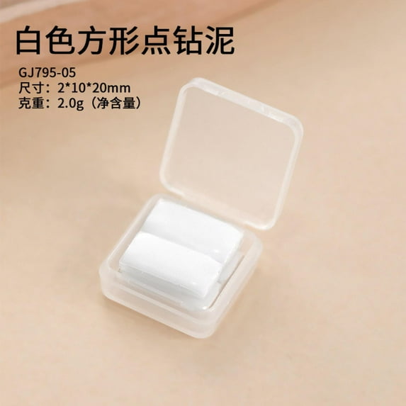 3 Pcs Diamond Art Wax Refills for Diamond Art Pen with Storage Box, Replacement Refillable Wax Pen, White Glue Clay Diamond Art Paint Wax Refills for Rhinestone Tool DIY Crafts (Large)