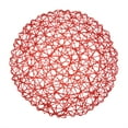 thumbnail image 1 of 3 Pcs Dining Table Placemats Set,14.96 Inch Round Kitchen Table Mats,Disposable Handwoven Paper Circle Placemats,Paper Woven Decorative Place Mat,for Dinning Decor Wedding Centerpiece,(Red,14.96 in), 1 of 5