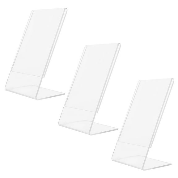 3 Pcs Display Stand for Certificate Photo Frame Frames Picture Acrylic Clear Desktop Sign Holder Office Work