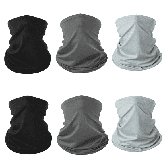 6 Pieces Summer UV Protection Cooling Neck Gaiter Face Clothing Neck Gaiter Mask Scarf Sunscreen Breathable Bandana
