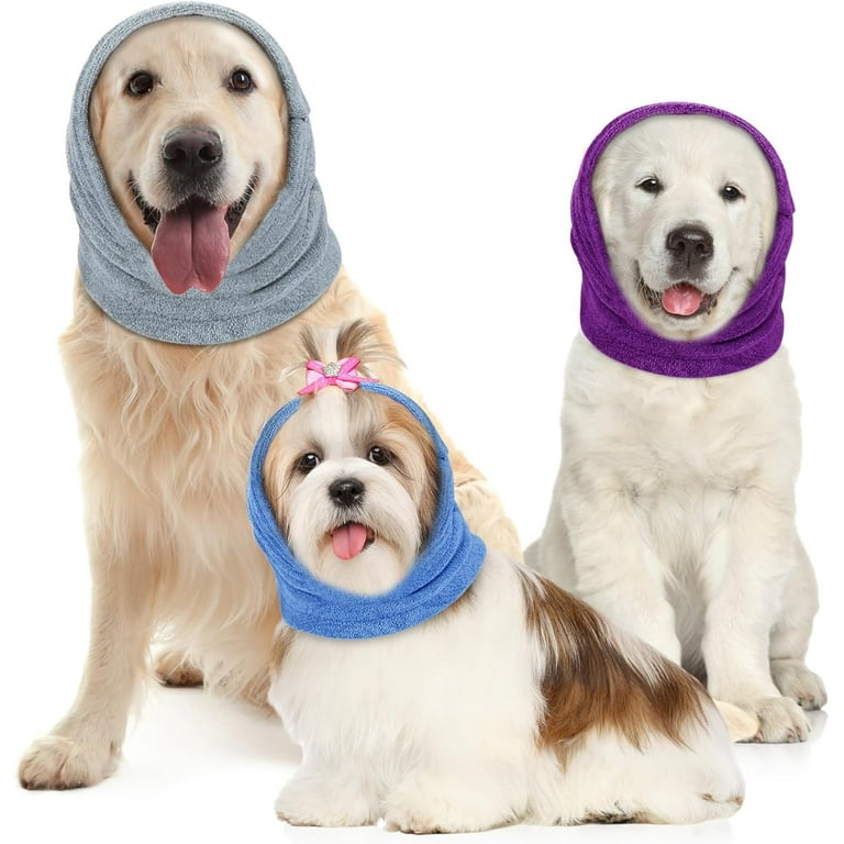 3 Pcs Dog Ear Covers for Bath Dog Ear Muffs Noise Protection Thicken Dog Head Wrap 3 Size Quiet Ears for Dog Anxiety Relief Barking Grooming Calming Winter Warm 3 Colors Walmart