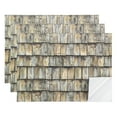 thumbnail image 1 of 3 Pcs Dollhouse Wallpapers,1:12 Self-Adhesive Roof Shingle(Yellow Gray), 1 of 6
