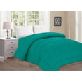 thumbnail image 1 of 3 Pcs Double-Filled Comforter %100 HypoAllergenic, King/Cal King, Turquoise, 1 of 1