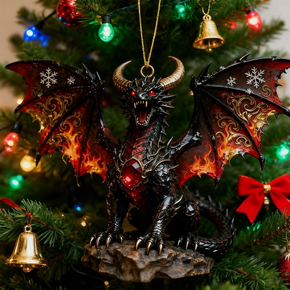 3 Pcs Dragon Christmas Ornament under $5! Xqxayjr Dragon Shaped Christmas Decoration, Christmas Dragon Pendant, Fantasy Holiday Ornaments, Unique Xmas Tree Decor, Mythical Christmas Decor, Festive