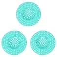 thumbnail image 1 of 3 Pcs Drain Hair Catchers Anti Clog Plastic Strainer Drain Catchers Tub Drain Protectors Bathtub Shower Drain Hair Traps for Kitchen, Bathroom, and Bathtub Sink Drain, 3.85 Inch, Blue, 1 of 1