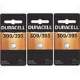 thumbnail image 1 of 3 Pcs Duracell 309 393 SR48 Watch Calculator 1.5V Silver Oxide Coin Cell Battery, 1 of 5