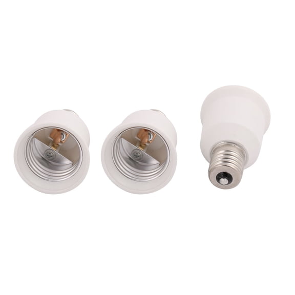 3 Pcs E17 to E26 Bulb Base Adapter Converter Light Socket Lamp Holder