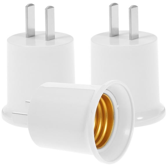 3 Pcs E26 Conversion Socket Light Bulb Outlet Adapter E27 Plug Thread Wall Holder