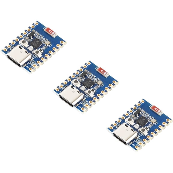 3 Pcs ESP32-H2 Mini Development Board Based on ESP32-H2FH4S chip,RISC-V 32-bit Single-core Processor,Supports BLE/Zigbee/Thread Wireless Communication,4MB Flash