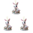 thumbnail image 1 of 3 Pcs Easter Decorations Acrylic Hanging Ornaments Bunny Flower Garland Designs DIY Crafts, 2D Acrylic Mini Rhinestones Glitter Rabbit Hanging Pendants for Easter Theme Decoration Supplies, 1 of 4