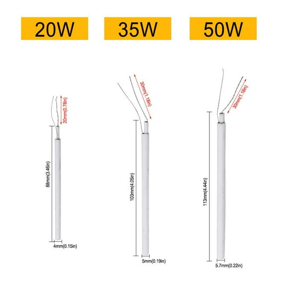 3 Pcs Electric Soldering Iron Heating Element Internal Heated Ceramic Core
