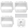 thumbnail image 1 of 3 Pcs Electrical Box Extenders, BE2 Electrical Outlet Box Extenders with 12 Screws, 2-Gang Electrical Power Box Extensions, Power Switch Receptacles Accessories, White, 1 of 6