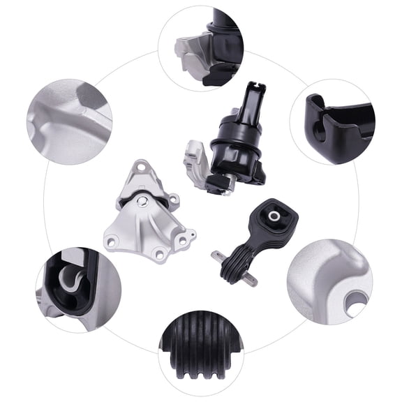 3 Pcs Engine Motor & Torque Rod & Trans Mount Kit for 2012-2013 Honda Civic 1.8L