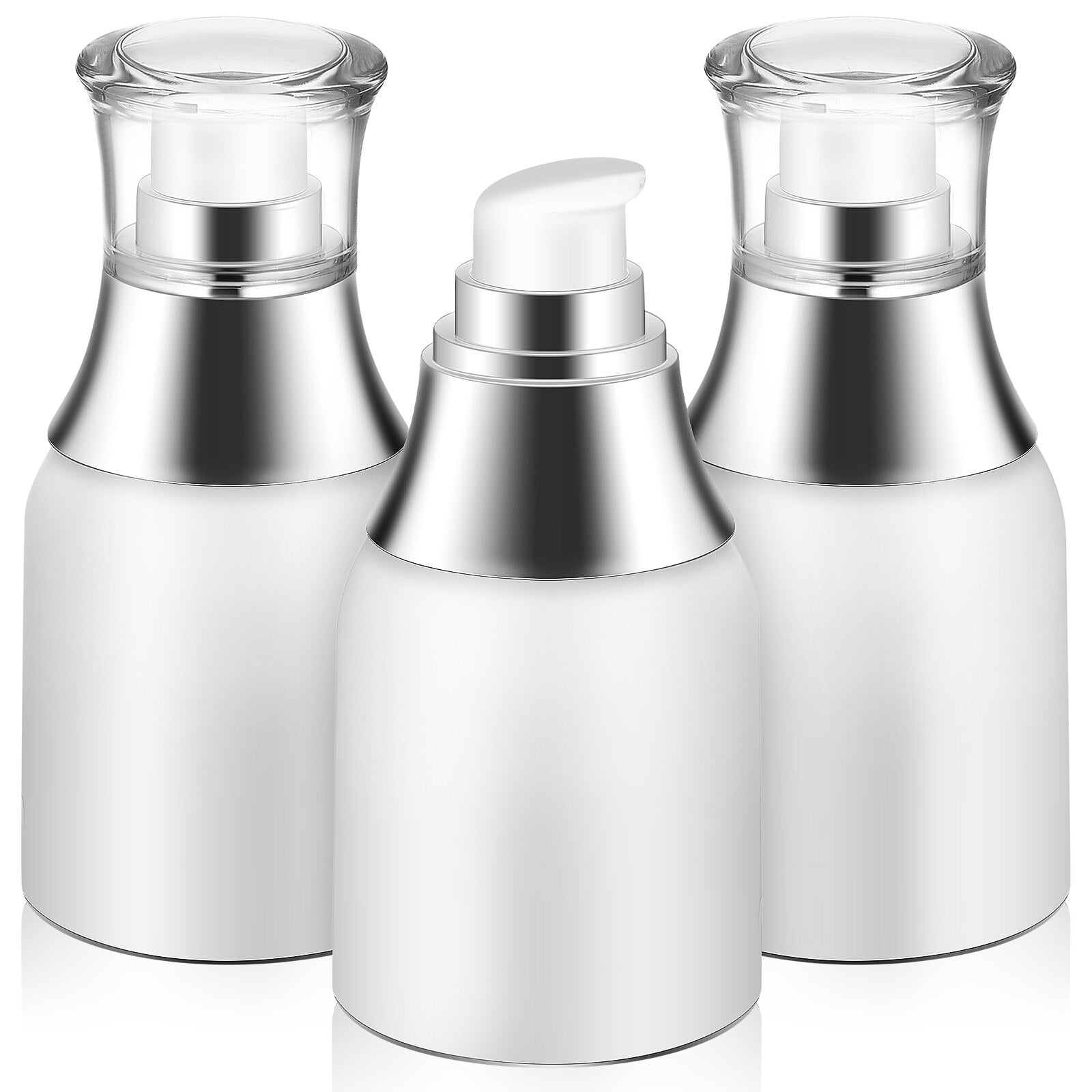 3 Pcs Essence Lotion Empty Bottle Airless Pump Vacuum Bottles Small