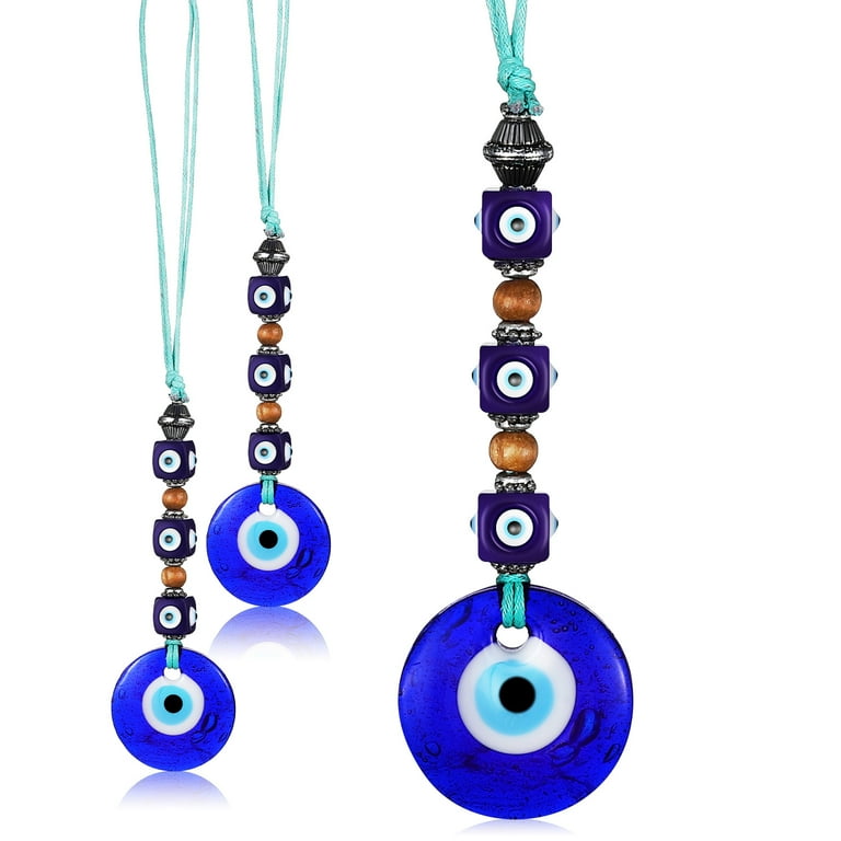 3 Pcs Evil Eye Charm Decor Evil Eye Door Hanging Amulet Blessing Charm Turkish Evil Eye Car Hanging Walmart