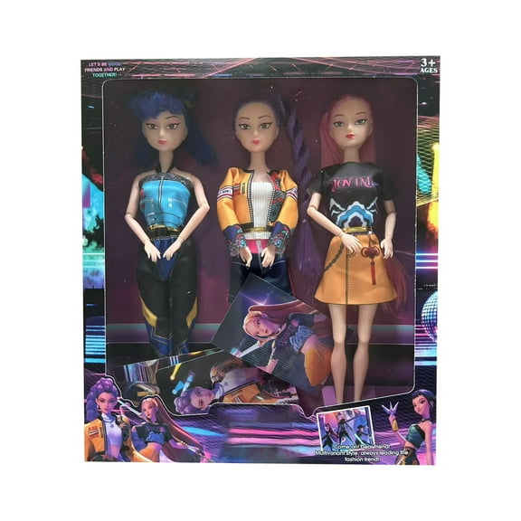 3 Pcs Exquisite Pop Stars Hunters Action Figures Doll, Cute Pop Singer Figures Collectable Toys For Fans Gift, Perfect For Display And Collect, Ideal Gift For Birthday Christmas New Year