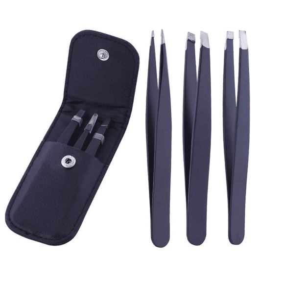 3 Pcs Eyebrow Tweezers Set,Stainless Steel Precision Remover Kit for Facial Hair, Inward Growing Hair and Splinter,Suitable for Women, Men