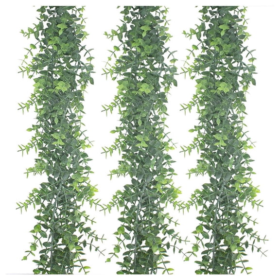 3 Pcs Fake Plant Artificial Succulent Rattan Vines TV Wall Decoration