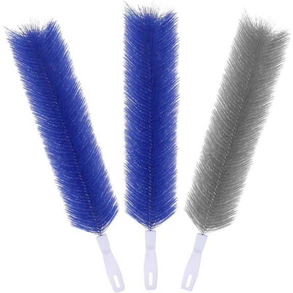3 Pcs Fan Cleaning Brush Bendable Cobweb Duster - Microfiber Head, Washable - Ideal for Ceiling Fan Blades, Air Vents, Curtains, Cars - Reusable Dust Remover