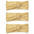 thumbnail image 1 of 3 Pcs Fashion Wrinkle Elasticity Metallic Big Bowknot Baby Headband Hair Bow Band Accessories Headwear Women and Girls Headband, 1 of 6