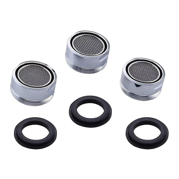 3 Pcs Faucet Aerators, Kitchen Sink Aerator Replacement Parts, Sink Faucet Male and Female Thread Water Saving Faucet Filter with Brass Shell and Gasket for Bathroom