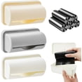 thumbnail image 1 of 3 Pcs Fine Liner Trash Bag Holder Dispenser, Wall Mounted Plastic Bag Organizer with Trash Bags 100 Counts, Garbage Bag Holder Under Sink for Bottom of Can for Kitchen Cabinet, 1 of 7