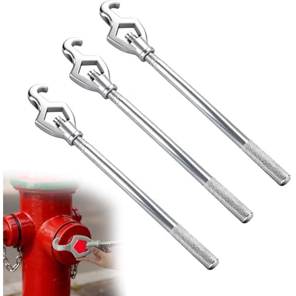 3 Pcs Fire Hydrant Wrench Adjustable with 3 Position Adjustable Nuts 1-1/2 to 3 20 Inch Multifunctional Hydrant Wrench for Tightening Water Pipes Tightening Fire Nuts$$Tools & Hardware Other