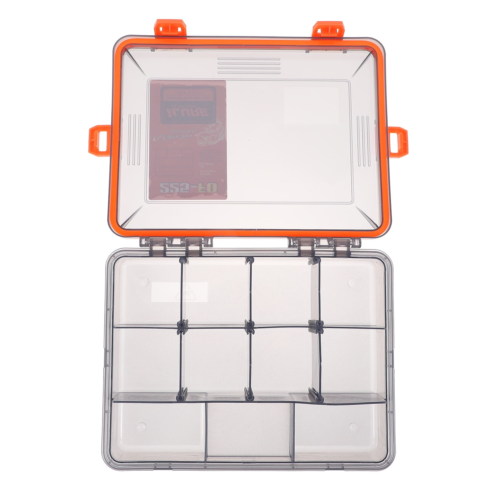 3 Pcs Fishing Gear Storage Box Bait Boxes Lures Tools Crate Orange