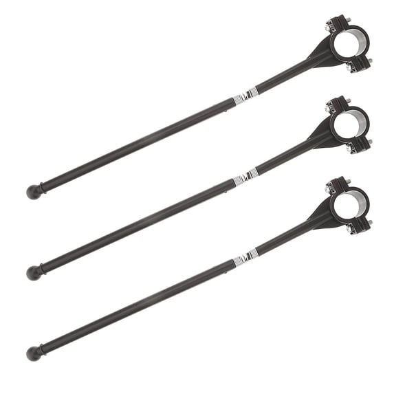 3 Pcs Flagpole Stand Bike Flags for Safety Motorcycle Accessories Handlebar Banner Glass Fiber Abs