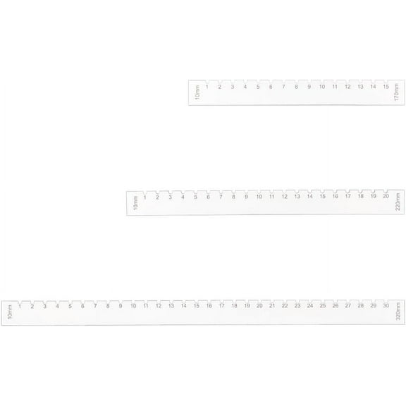 3 Pcs Flat Punch Tool for Bookbinding Acrylic Clear Ruler Measuring Tool for Hole Punchings Scrapbooking Notebooking DIY Making 6.7/8.6/12.6 Inch DIY
