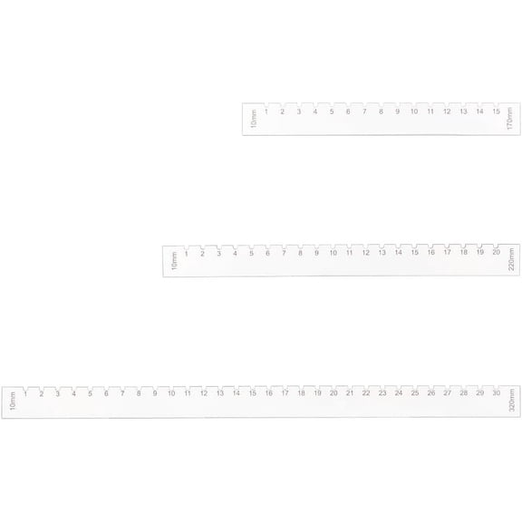 3 Pcs Flat Punch Tool for Bookbinding Acrylic Clear Ruler Measuring Tool for Hole Punchings Scrapbooking Notebooking DIY Making 6.7/8.6/12.6 Inch