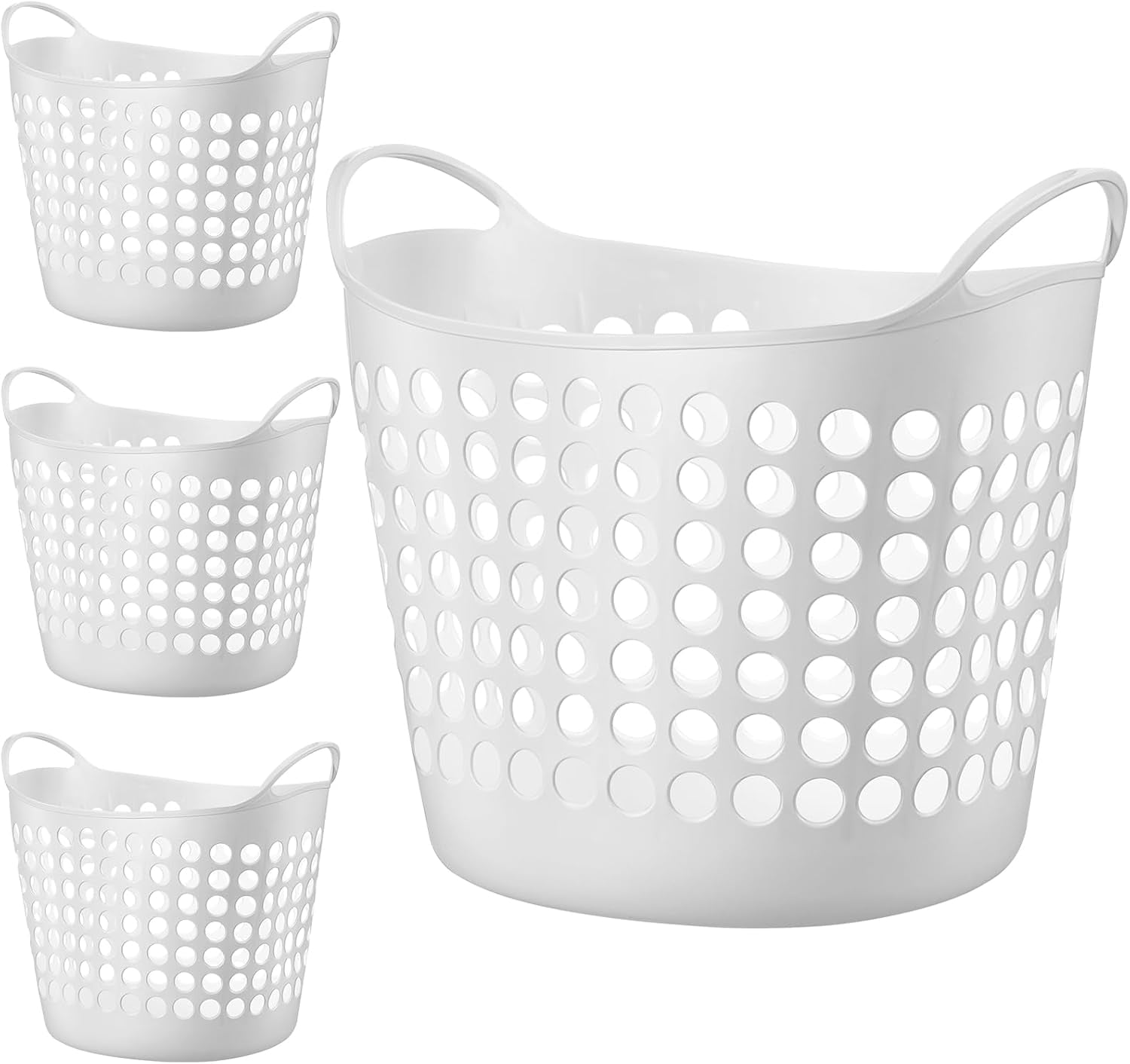 3 Pcs Flexible Laundry Basket Set Carry Portable Flexible Laundry with ...