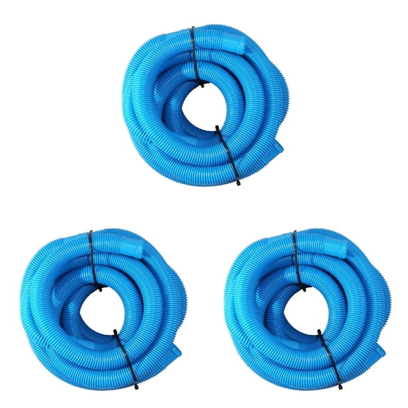 3 Pcs Flexible Plastic Pool Pump Hose, 118.11 Feet Long Replacement Hose for Above Ground Swimming Pool Filter Pump, Durable Kink Resistant Pool Hose for Summer