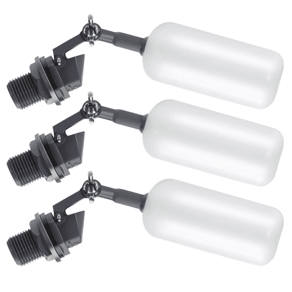 3 Pcs Float Ball Valve, Automatic Fill Pool Float Valve with Adjustable Arm for Ponds, Livestock Water Trough, Water Tank Level Control, Aquaculture