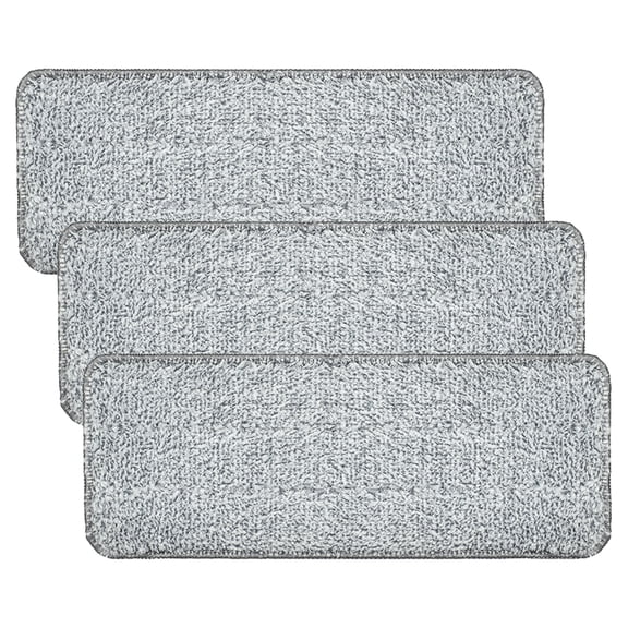 3 Pcs Floor Mop Part Replacement Heads Dry Fiber Pads Spray