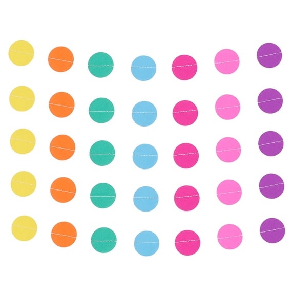 3 Pcs Flower Garlands Circle Dots Bunting Banners Paper for Baby Shower Hanging Wall Decorations Pop