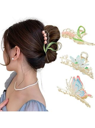 30 Pieces Open Center Domed Anti-slip Metal Hair Clip for Girls and Women,  Assorted Colors (Slide Barrette)