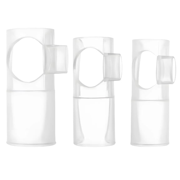 3 Pcs Flute Blowing Aid Set, Transparent Flute Mouthpiece Cover, Small Medium LargeSizes, Easy-to-Play for Beginners, Accurate Intonation, for Flute, Musical Instrument Accessories