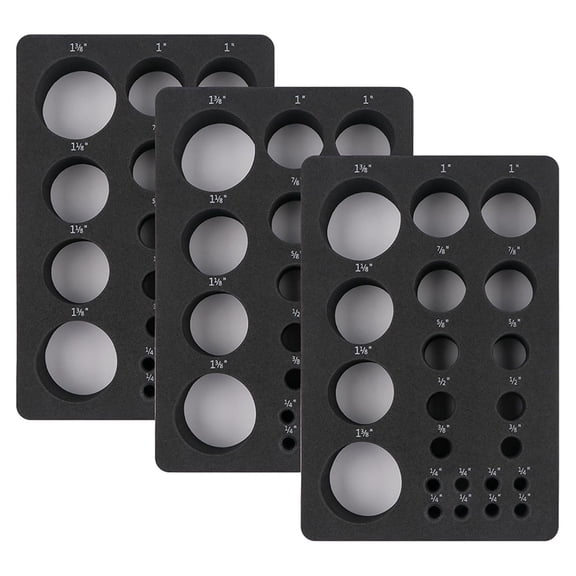 3 Pcs Foam Flower Mold Tray-Inch Marked,Helps Buds and Stamens Dry and Maintain Shapes, Multiple Sizes for All Flowers