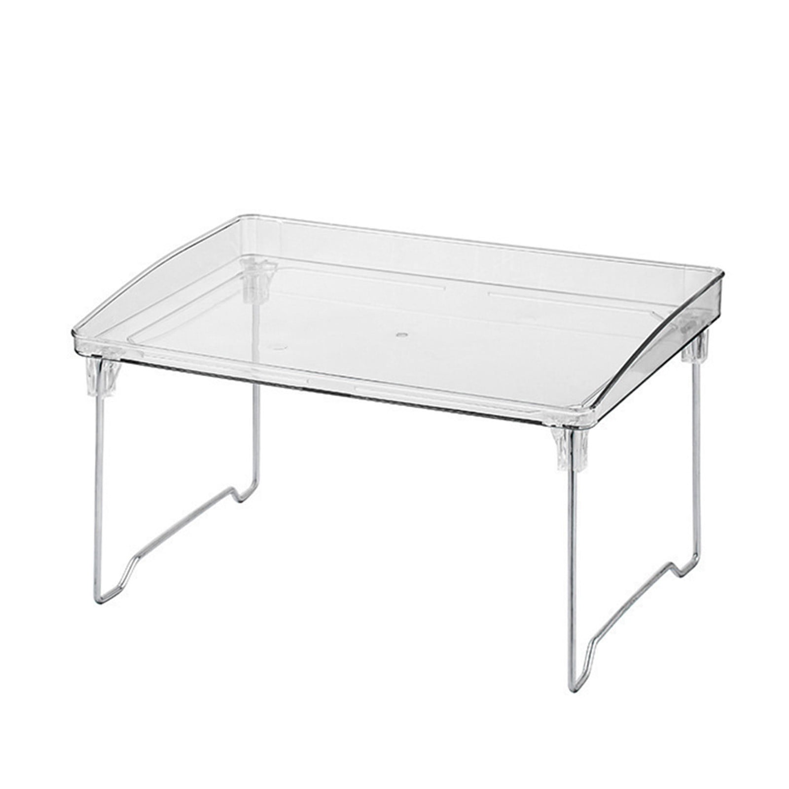 3 Pcs Foldable Clear Storage Rack Stainless Steel Organizer for Kitchen ...