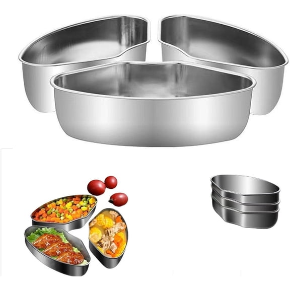 3 Pcs Food Steamer Box Tray Set ,Steamer Insert Kitchen Utensils Steaming Tray , Mini Stainless Steel Steamer Cookers Food Holder for Rice,Food.